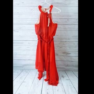 NWT**Esley** Red Sleeveless Dress